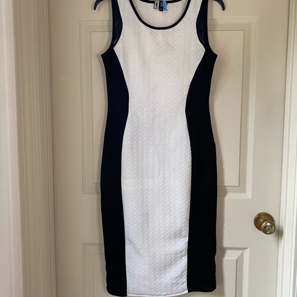 Womens stretch contrast tank dress